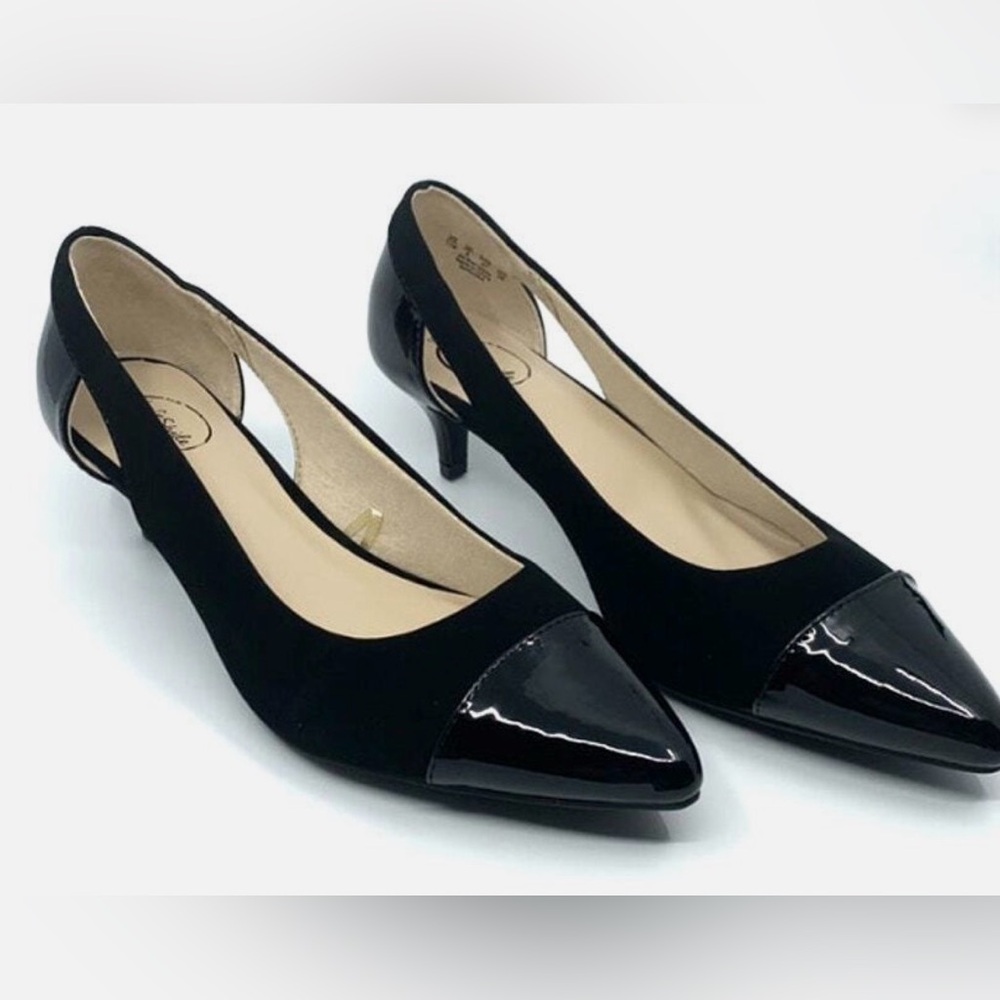 Life Stride Black Patent Toe Heels